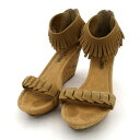 【価格見直し】【2025/07/02】MINNETONKA / ミネトンカ ◆サンダル/ニッキ/ウエッジソール/ベージュ/サイズ6(23cm) 71305 【レ...