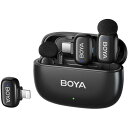【正規販売店】BOYA 新品アウトレット(箱不良/未使用新品) BOYA mini(ボーヤ ミニ)親指サイズのワイヤレスマイク Type-C/Lightningコネクタ対応 3段階ノイズキャンセリング機能搭載 ブラック BOYAMINI12