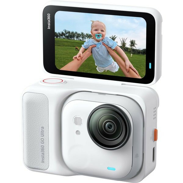 Insta360 新品アウトレット(箱不良／未使用新品) GO Ultra 標準キット 1/1.28インチセンサー 5nm AIチップ搭載 4K60fpsのPOV撮影 手ブレ補正対応 10m防水 アークティックホワイト CINSABEA-GOUltra01 国内正規品