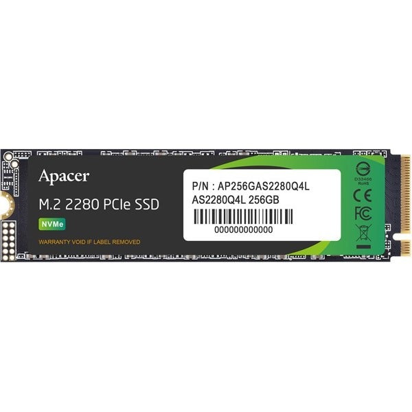 Apacer アペイサー SSD 256GB M.2 PCIe Gen4 x 4 NVMe 最大読込速度 3300MB/s 最大書込速度 1300MB/s AP256GAS2280Q4L-1