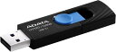 ADATA UV320 USBメモリ 128GB USB3.2 (Gen1) スライド式 ブラック/ブルー AUV320-128G-RBKBL