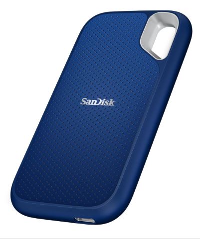 SanDisk エクストリーム ポータブルSSD V2 外付け 2TB USB-A / USB-C両対応 USB3.2 Gen2 読出最大1050MB/秒 防滴防塵 ロイヤルブルー SDSSDE61-2T00-RR25