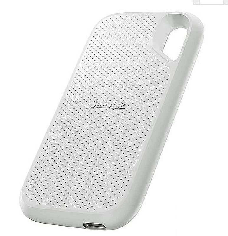 SanDisk エクストリーム ポータブルSSD V2 外付け 1TB USB-A / USB-C両対応 USB3.2 Gen2 読出最大1050MB/秒 防滴防塵 ホワイト SDSSDE61-1T00-G46W