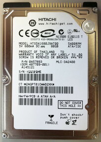 【新品】HGST 日立 2.5インチ HDD ハードディスク 80GB IDE（PATA）新品バルク 1年保証 HTS541680J9AT00