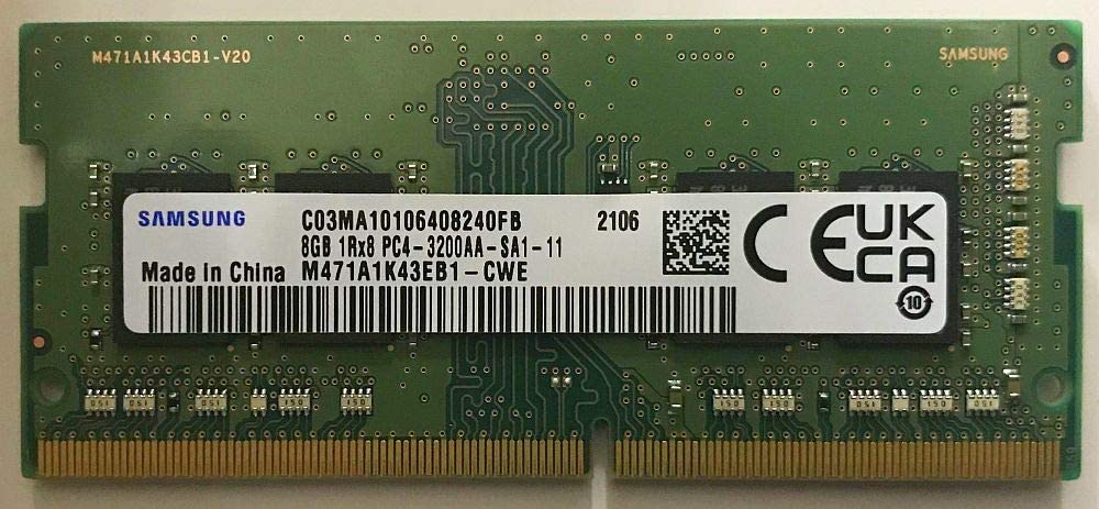 SAMSUNG ORIGINAL サムスン純正 PC4-25600 DDR4-3200 8GB (1024Mx8) ノートPC用 260pin Unbuffered SO-DIMM M471A1K4…