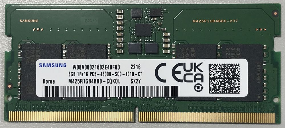 SAMSUNG ORIGINAL サムスン純正 PC5-38400 DDR5-4800 8GB ノートPC用 メモリー 262pin Unbuffered SO-D..