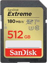 SanDisk TfBXN 512GB SDXC SDJ[h Extreme Class10 UHS-I U3 V30 4K R:180MB/s W:130MB/s COe[ SDSDXVV-512G-GNCIN