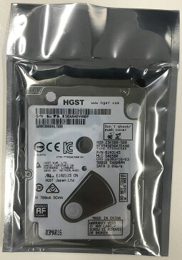 HGST リファービッシュ 6ヶ月保証 日立 2.5inch HDD 500GB SATA 6.0Gbps 7mm厚 5400回転 HTS545050A7E680