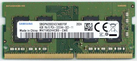 SAMSUNG ORIGINAL サムスン 純正 PC4-25600 DDR4-3200 4GB (512Mx16) ノートPC用 メモリ 260pin Unbuffered SO-DIMM M471A5244CB0-CWE 1