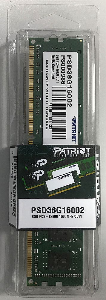 Patriot Memory パトリオット PC3-12800 DDR3-1600 240pin 8GB 512x8 デスクトップPC用メモリ PSD38G16002 永久保証