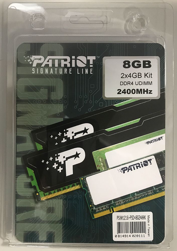 PATRIOT パトリオット PC4-19200 DDR4-2400 8GB ( 4GB x 2 ) デスクトップ用 288pin Unbuffered DIMM PSD48G2400K