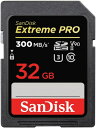 SanDisk サンディスク Extreme Pro SDHC 32GB UHS-II Class3 V90対応 (R:300MB/s W:260MB/s) SDSDXDK-032G-GN4IN