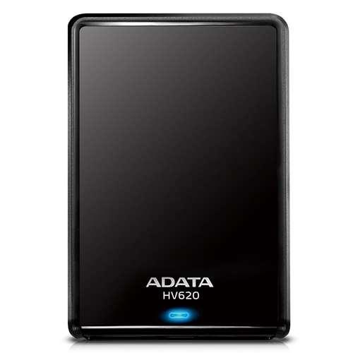 ADATA HV620S わずか11.5mm厚！極薄 ポータブル HDD 2TB USB3.1対応 外付ハードディスク ブラック AHV620S-2TU31-CBK