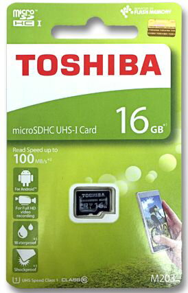 【10枚セット】TOSHIBA 東芝 EXCERIA M203 最大読込速度100MB/s UHS-I対応 microSDHCカード 16GB THN-M..