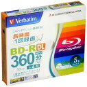 Verbatim バーベイタム 録画用 BD-R DL 50GB(1-4倍速対応) 5mmケース 5枚 VBR260YP5V1
