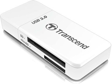 [Transcend] トランセンド USB3.0対応 マルチカードリーダー (SD/SDHC UHS-I/SDXC UHS-I/microSDXC UHS-I 対応) ホワイト 2年保証 TS-RDF5W