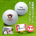 似顔絵 ゴルフボール ゴルフ マーカー クリップ セット オリジナル オーダーメイド 【 タイトリスト PROV1X 1ダース 】 オウンネーム 退職祝 誕生日 父の日 母の日 敬老の日 還暦 贈り物 12球 記念日 名入れ ホールインワン アルバトロス エイジシュート ギフト プレゼント
