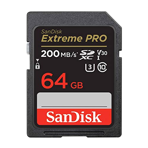 SanDisk  SDカード 64GB SDXC Class10 UHS-I V30 読取最大200MB/s SanDisk Extreme PRO SDSDXXU-064G-GHJIN 新パッケージ