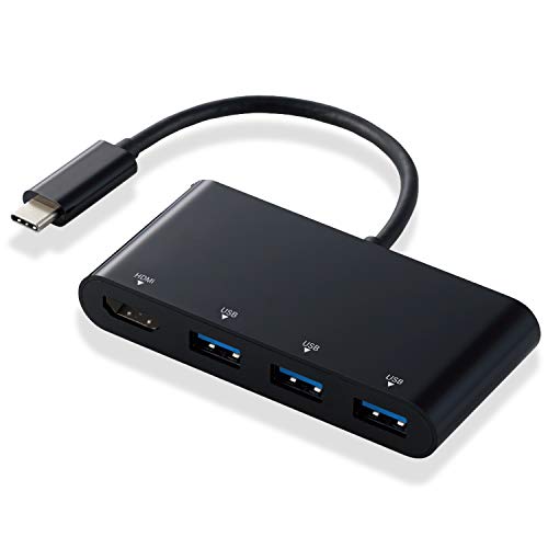 エレコム USB Type-C ハブ ドッキングステーション 4-in-1 DST-C15BK/EC HDMIポート 4K対応 USB3.0×3ポート Macbook/Macbook Pro/iPad Pro/Surface他対応