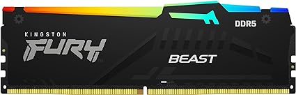 LOXg Kingston FURY fXNgbvPCp DDR5 5200MT/b 8GB~2 Kingston FURY Beast r[Xg RGB CL40 KF552C40BBAK2-16 RGB LED iԕۏ