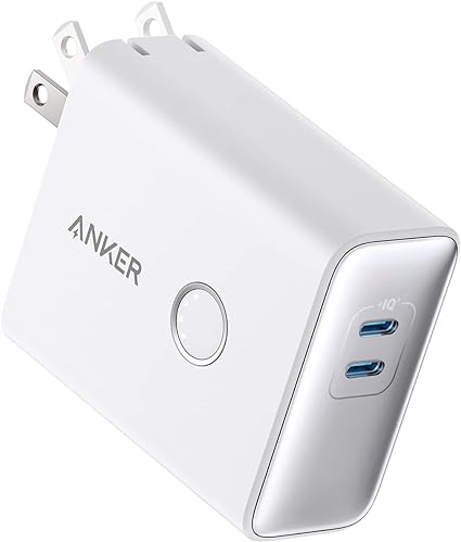 Anker 521 Power Bank (PowerCore Fusion, 45W) (5000mAh 20W出力モバイルバッテリー搭載 45W出力USB充電器)【コンセント 一体型 / PSE認証済 / その他機器対応 (ホワイト)
