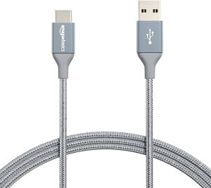 USB-C to USB-A 2.0 高速充電ケーブル ナイロン編みコード 速度480Mbps USB-IF認証取得 Apple iPhone 15/iPad/Samsung Galaxy/タブレット/ノートパソコン用 1.8 m ダークグレー