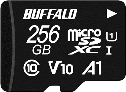 バッファロー microSD 256GB 100MB/s UHS-1 U1 microSDXC【 Nintendo Switch/ドライブレコーダー 対応 】V10 A1 IPX7 Full HD データ復旧サRMSD-256U11HA/N