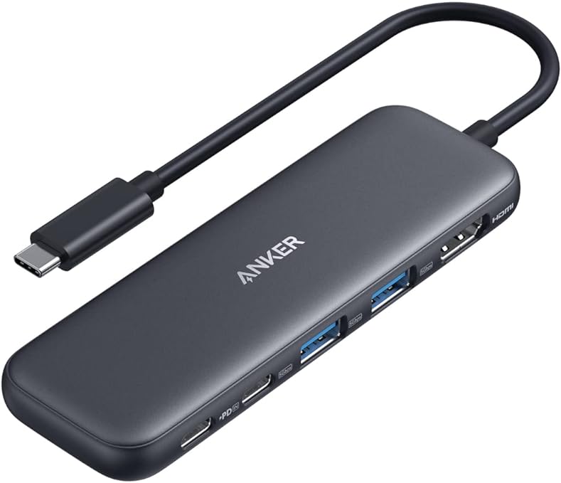 Anker 332 USB-C nu (5-in-1) 100W USB PDΉ 4K HDMI|[g5Gbps f[^] USB-C/USB-A|[g