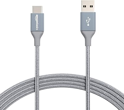 USB-C to USB-A 2.0 高速充電ケーブル ナイロン編みコード 速度480Mbps USB-IF認証取得 Apple iPhone 15/iPad/Samsung Galaxン用 3.0 m ダークグレー