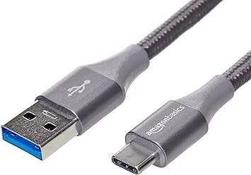 USB-C to USB-A 3.1 Gen 1 高速充電ケーブル ナイロン編みコード 高速5Gbps USB-IF認証取得 Apple iPhone 15/iPad/Samsung Galaxy/タブレットン用 1.8 m ダークグレー