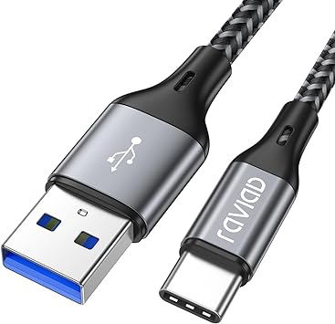 RAVIAD USB Type C ケーブル【1M/QC3.0対応】タイプ C ケーブル 3A 急速充電 高速データ転送 高耐久ナイロン編み USB-A to USB-C ケーブル iPhone15シリーズ充電droid USB-C機器対応