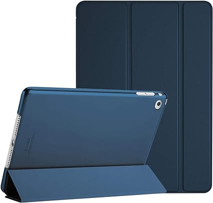 ProCase iPad Air 2(2014発売)ケース スマート 超スリム スタンド フォリオ保護ケース 半透明フロスト バックカバー 対応端末： iPad Air 9.7 第2世代(A1566 A1567)-ネービー