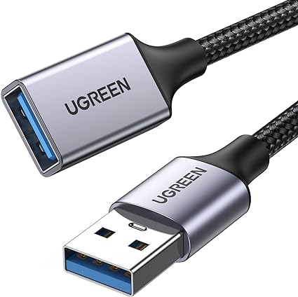 UGREEN USB 延長ケーブル USB3.0 5Gbps 高速データ転送 A-Aタイプ オスメス USB延長コード ナイロン編み製 取り回しやすい 1.0M