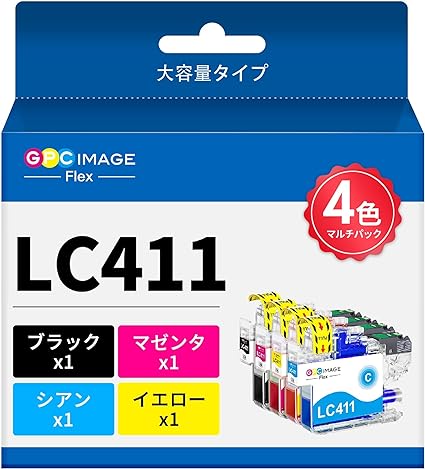 ֹ̤ GPC Image Flex LC411 LC411-4PK ֥饶   LC411 4å ̥ brother б 󥯥ȥå LC411 LC411BK D ڿѥåǤȯ