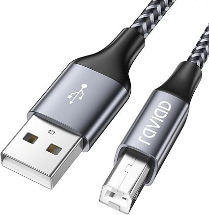 RAVIAD プリンターケーブル 2M USB2.0ケーブル タイプAオス - タイプBオス 480Mbps高速データ転送 Cano..