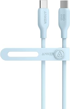 Anker 543 エコフレンドリー USB-C & USB-C ケーブル 植物由来素材 240W 急速充電 MacBook Pro 2020 / iPad Pro 2020 / iPad Air 4 / Sa各種対応 (0.9m ブルー)