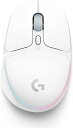 Logicool G ゲーミングマウス G705 ワイヤレス マウス LIGHTSPEED Bluetooth 2種類無線接続に対応 LIGHTSYNC RGB 85g 軽量 PC windows mac ホワイト G705WL