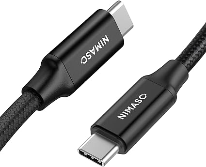 NIMASO USB C Type C ケーブル (Gen2)【100W/5A急速充電 USB3.1 PD対応 4K / 60Hz 映像出力 2m 】タイプc ケーブル iPhone 15 シリーズMacBoo c機種対応 NCA20E73