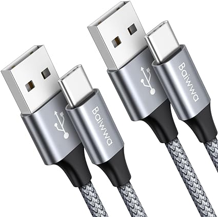 USB Type C ケーブル【1m 2本】タイプc ケーブル Baiwwa USB-A to USB-C ケーブル タイプC 急速充電 高速データ転送 iPhone15 iPhone15 Pro、Xperiadroid USB-C機器対応