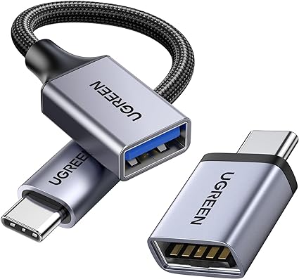 UGREEN USB C 変換アダプタ USB3.2 Gen1 タイプC OTG 変換ケーブル 急速充電＆高速転送同期 iPhone 15 Pro Max MacBook Pro Air iPad Pro SuUSB-C 端末用 2点セット