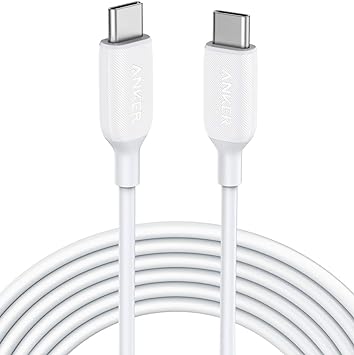 Anker PowerLine III USB-C & USB-C 2.0 ケーブル (3.0m ホワイト) 超高耐久 60W USB PD対応 MacBook Pro/Air iPad Pro/Air Galaxy 等対応