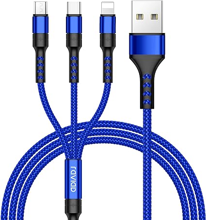 RAVIAD 3in1 [dP[u USB P[u 3A }[d [dR[h USB Type C P[u Micro USB P[u Phone [dP[u 3䓯d\ Phone Andrϋv - 1.2M u[