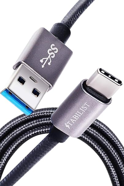 USB-Type-C ケーブル 3A 急速充電 1m USB3.0 変換 タイプc typec USB-C usbc USB-A android Xperia Galaxy iPad Pro MacBook switch 等対応 (シルバーグレー)
