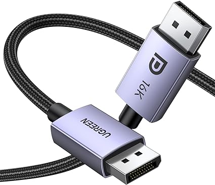 UGREEN 16K DisplayPort ֥ DP2.1 VESAǧںѤ ǥץ쥤ݡȥ֥ 16K@60Hz 8K@240Hz 4K@240Hz /165Hz/144Hz Ķ®80Gbp-Sync DP֥ 2M