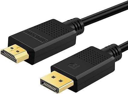 SHULIANCABLE DisplayPort HDMI ϊP[u DP HDMI P[u 4K@30Hz 2K@60Hz 1080p@120Hz fBXvC|[g-HDMI ϊIXEIX PC H^[ j^[ɑΉ (1M)