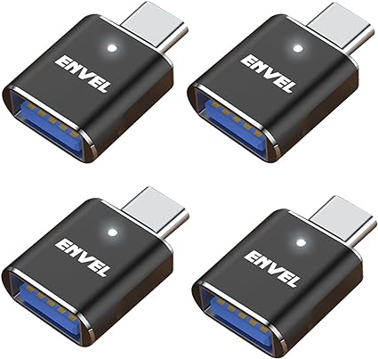 ENVEL USB C 変換アダプタ 4パック USB 3.0 高速データ転送が USB Type-CオスからUSBメス OTGコンバーター Apple iWatch iPhone 11 12 13 14 15r 4 5 Mini 6に対応