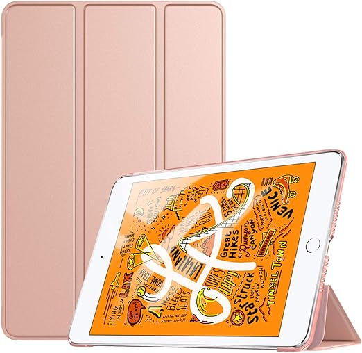 iPad mini5 ケース TiMOVO ipad mini 第5世代 ケース iPad Mini4 ケース 第5世代/第4世代 ipad mini 5 カバー 7.9インチ 適用 半透明 PC製 PUレーザ耐衝撃 軽量 RoseGold