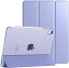 iPad air 第5世代 ケース TiMOVO iPad Air5 ケース iPad air 4 ケース 10.9インチ iPad Air 第5世代/第4世代 カバー PUレーザー 開閉式 三つ折り スタンド単 手帳型 半透明 ラベンダー