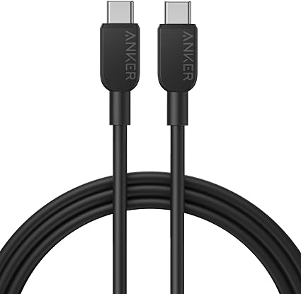 Anker 310 USB-C & USB-C ケーブル 60W USB PD対応 MacBook Pro iPad Pro Galaxy S23 他 (1.8m ブラック)