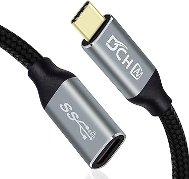 DCHAV USB Type-C 延長 ケーブル 0.5m PD 100W 20V 5A 超急速充電 4K 60Hz 映像出力 USB C メス USB C オス 変換 エクスタンダー USB3.1 Gen2 witchなどタイプC機種対応